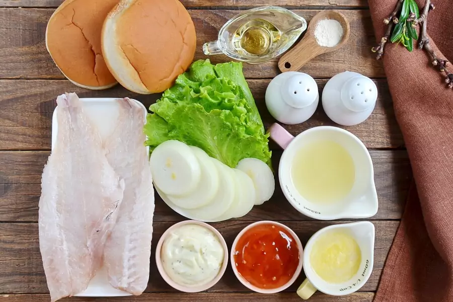 Ingredients for Baked Fish Subs
