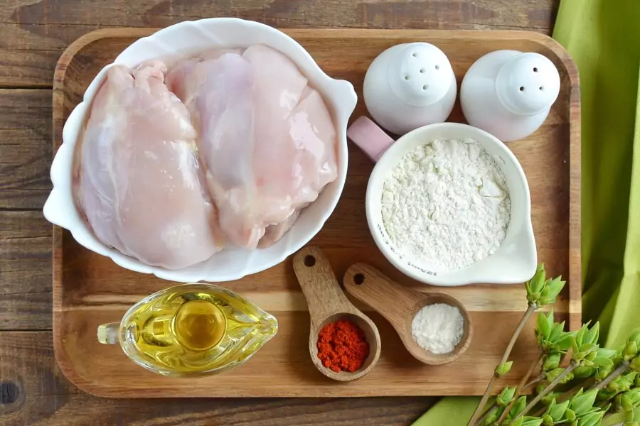 Ingredients for Fried Chicken Thighs