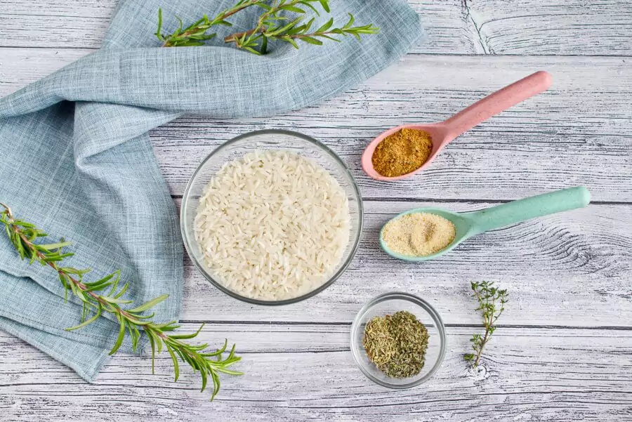 Ingredients for Herb and Onion Rice