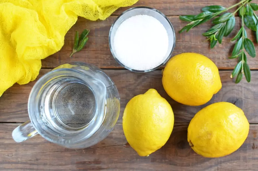 Ingridiens for Authentic Homemade Lemonade