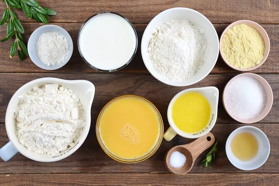 Ingredients for Malted Milk Waffles