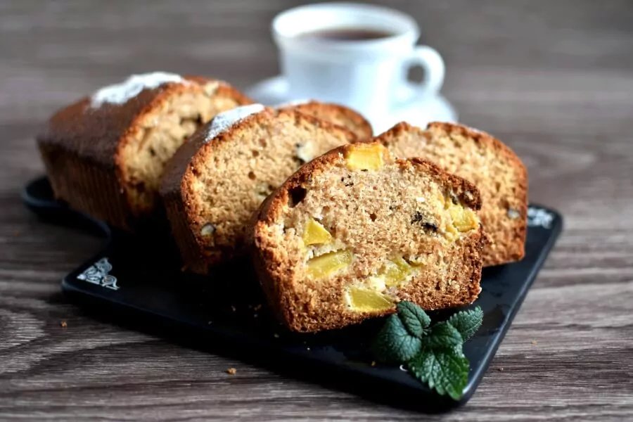 How to Cook Mango and Coconut Bread Recipe - Sweet Loaf with Fresh Mango Recipe - Mango and Coconut Cake