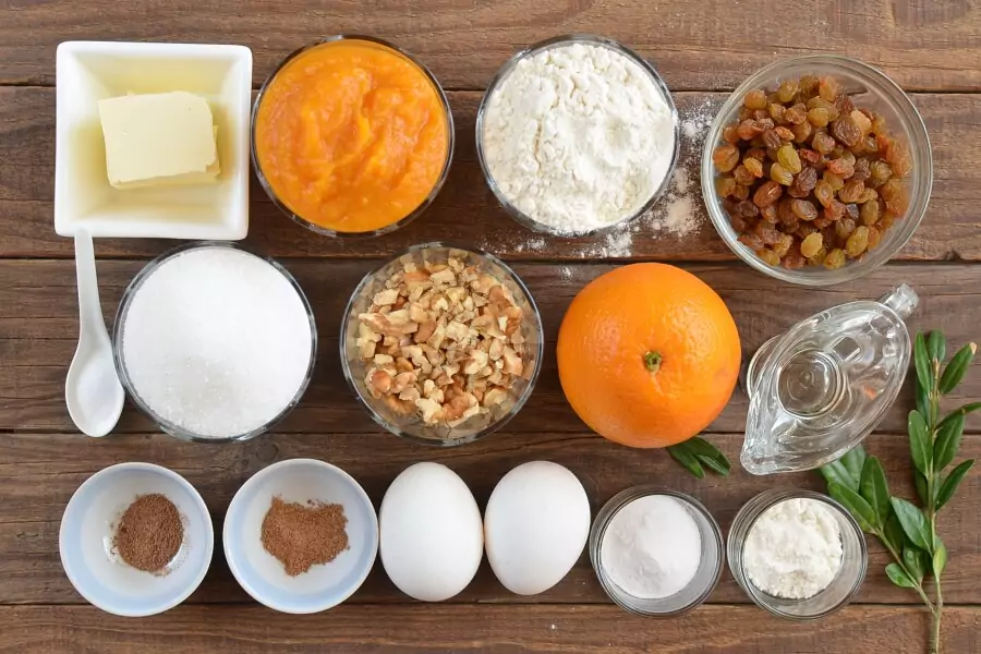 Ingredients for Pumpkin Orange Cake