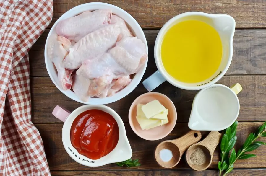 Ingredients for Spicy Buffalo Chicken Wings
