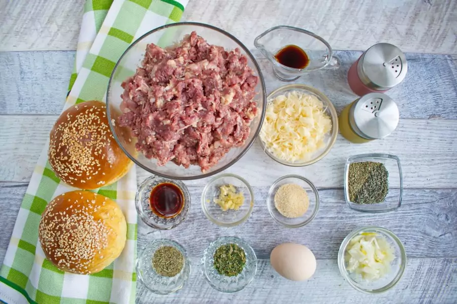 Ingredients for Easy Beef Burger