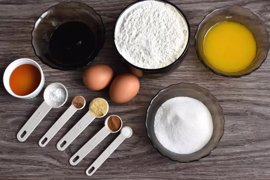 Ingredients for Ginger and Spice Cookies