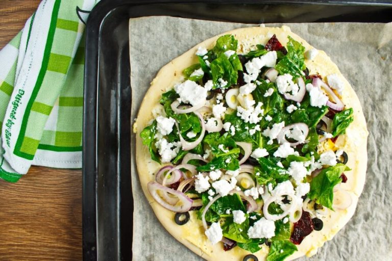 Step 6 - Spinach and Feta Pizza