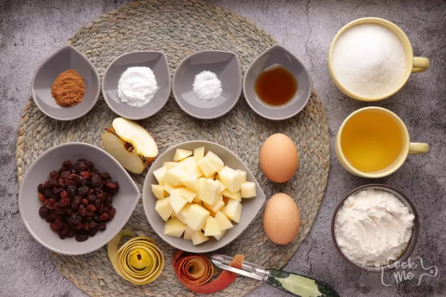 Ingredients for Apple Ugly Cake