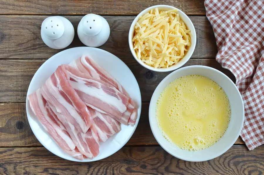 Ingredients for Keto Bacon Breakfast Bowls