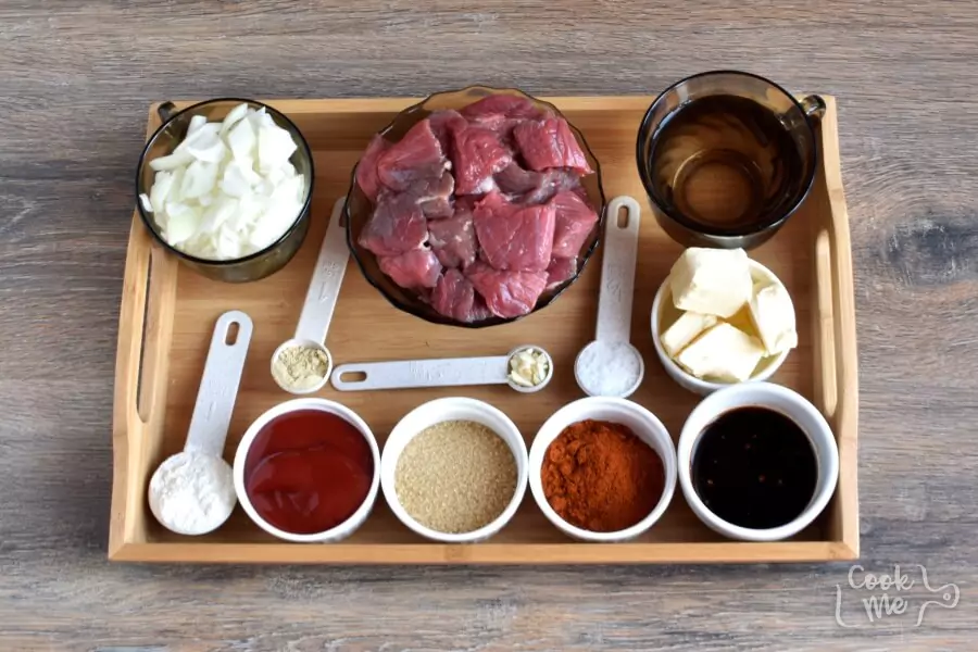 Ingredients for Low Carb Beef Paprika