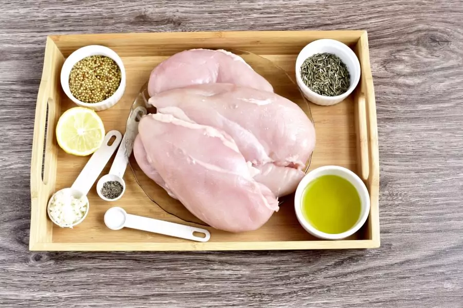 Ingredients for Broiled Chicken with Rosemary and Garlic