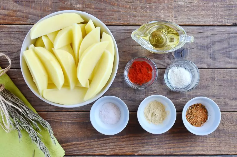 Ingredients for Cajun Baked French Fries