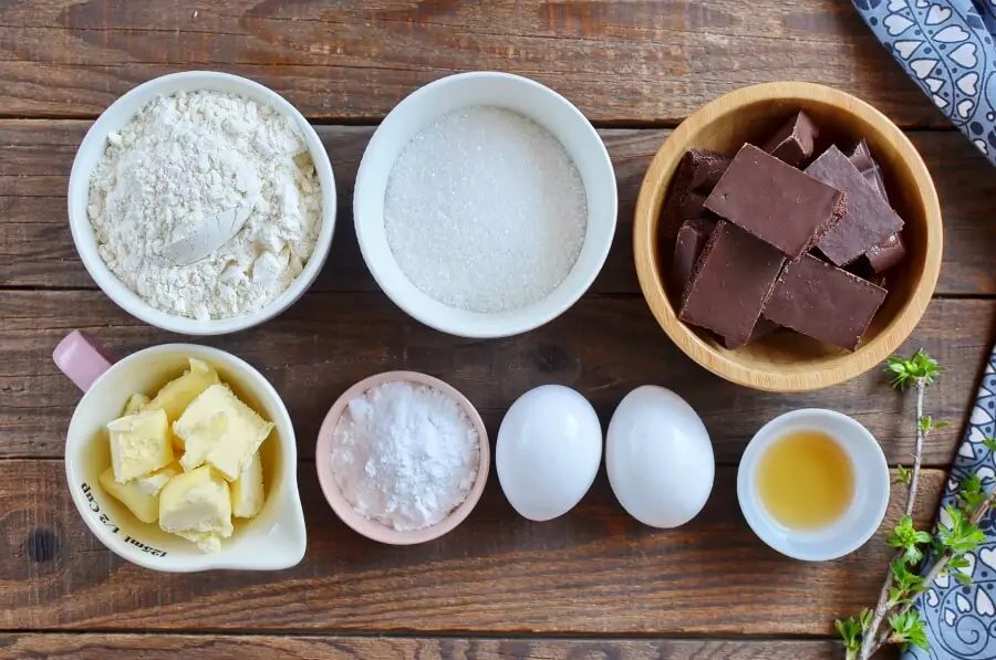 Ingredients for Chocolate Waffle Cookies