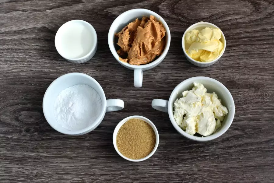 Ingredients for Cream Cheese Peanut Butter Frosting