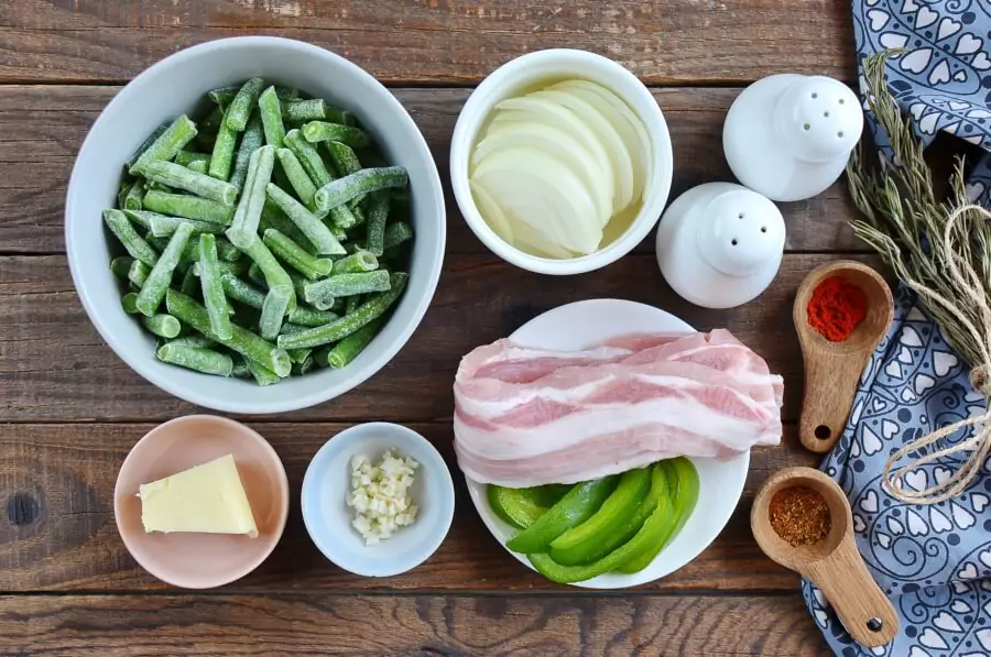 Ingredients for Keto Creole Green Beans