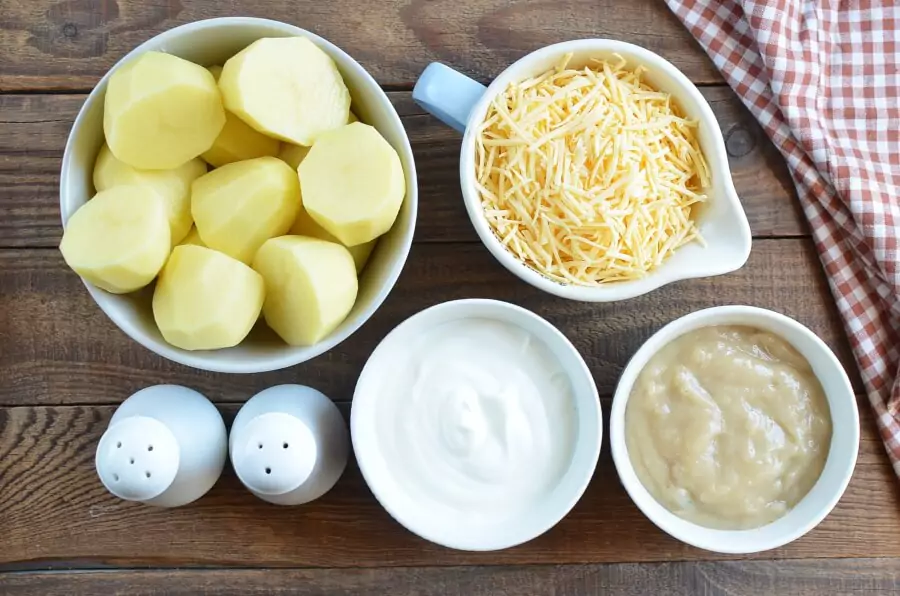 Ingredients for Easy Sour Cream Scalloped Potatoes