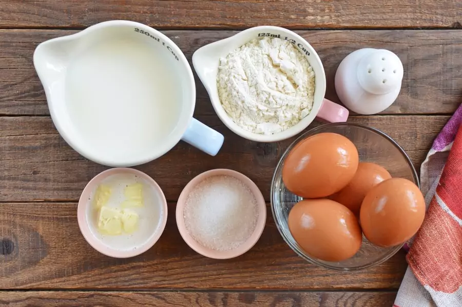 Ingredients for Easy Swedish Pancake