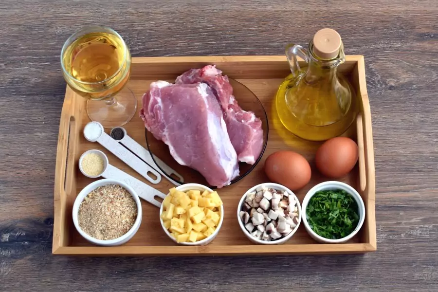 Ingredients for Gourmet Stuffed Pork Chops