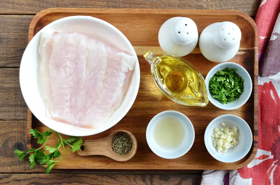 Ingredients for Keto Grilled Halibut Fillets