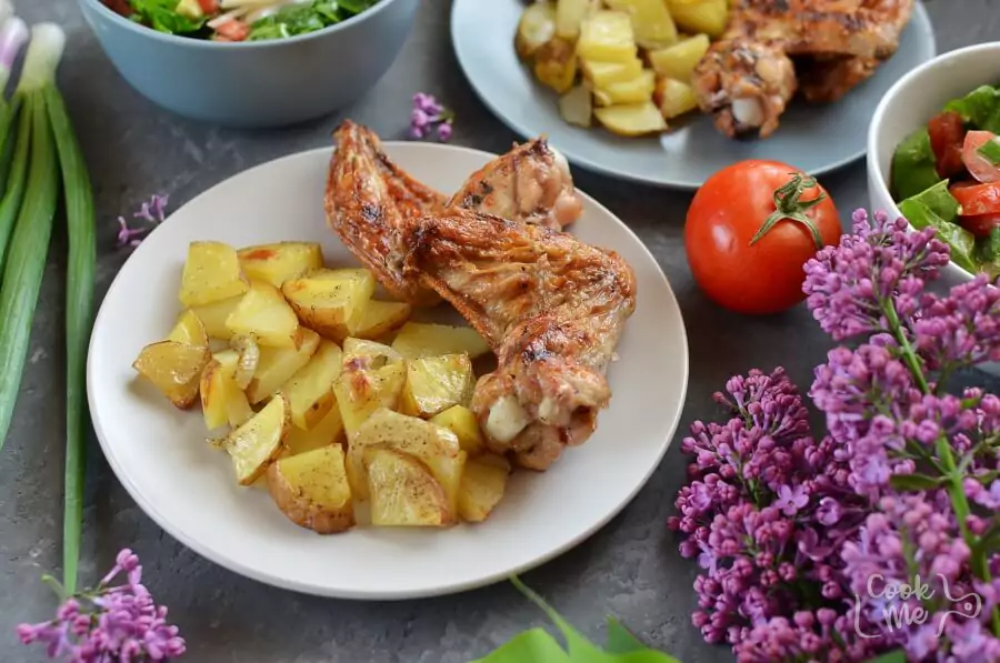Grilled Potatoes and Onion