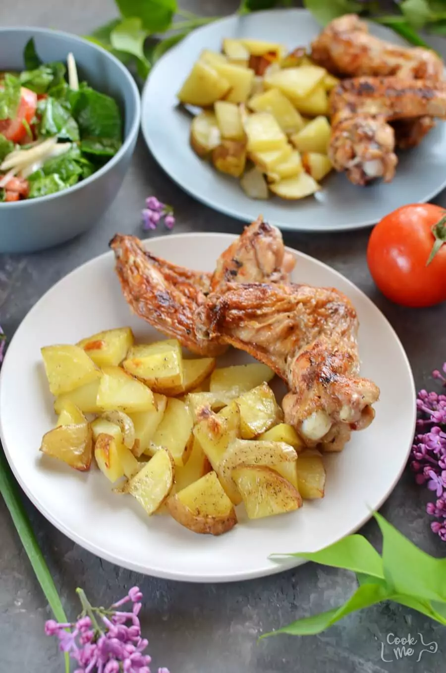 Grilled Potatoes and Onion