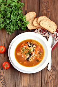 Ham and Mushroom Barley Soup