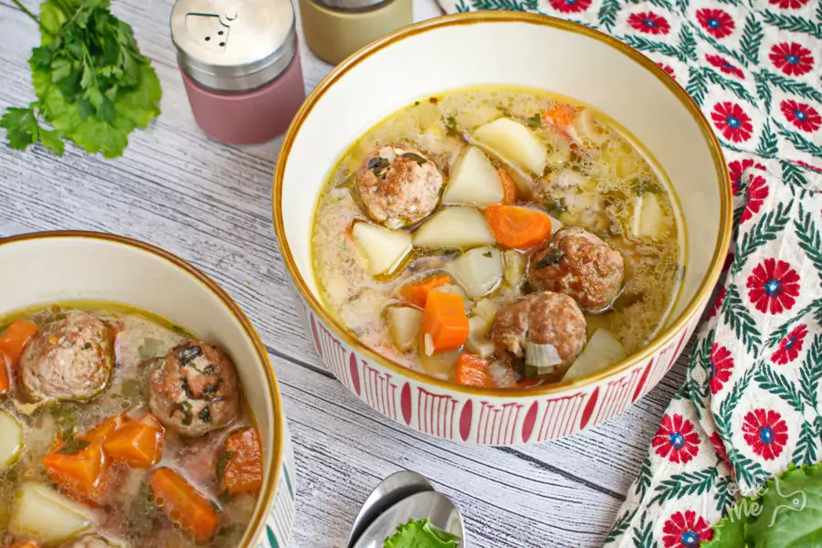 Homemade Albondigas Soup
