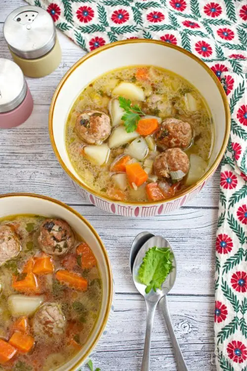 Homemade Albondigas Soup