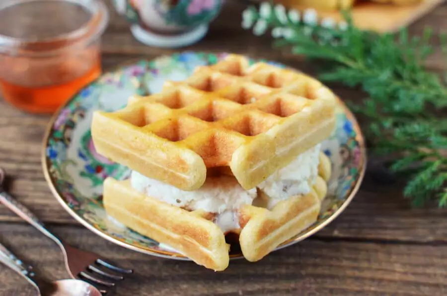 Ice Cream Waffle Sandwich