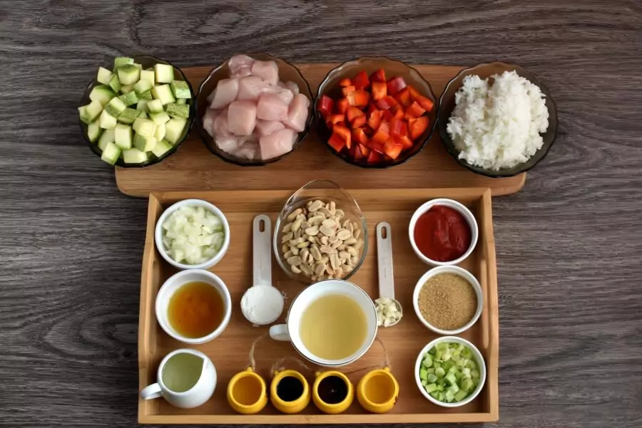 Ingredients for Kung Wow Chicken