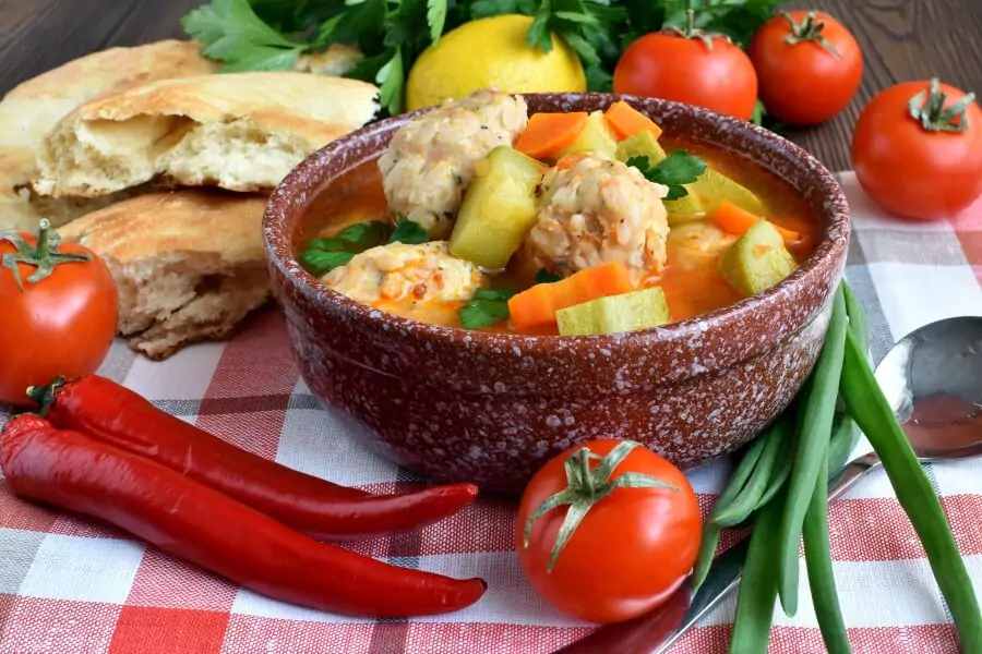 Mexican Chicken Meatball Soup (Sopa de Albondigas de Pollo)