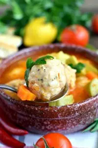 Mexican Chicken Meatball Soup (Sopa de Albondigas de Pollo)