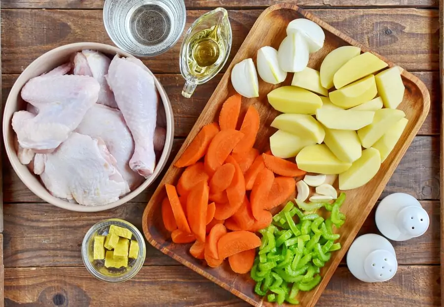 Ingredients for Mom’s Chicken En Cocotte