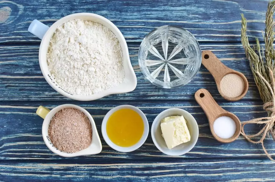 Ingredients for Oat Bran Bread