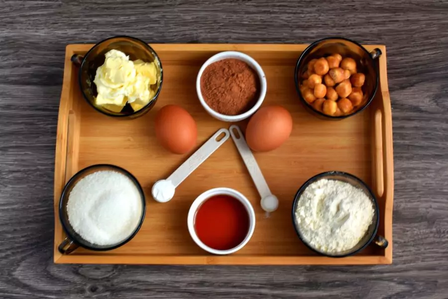 Ingredients for Peanut Butter Chip Chocolate Cookies