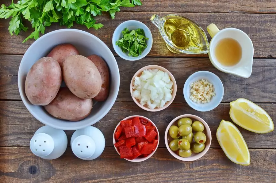 Ingredients for Savory Spanish Potato Salad