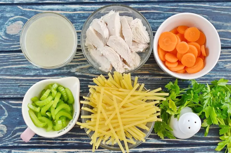 Ingredients for Sensational Chicken Noodle Soup