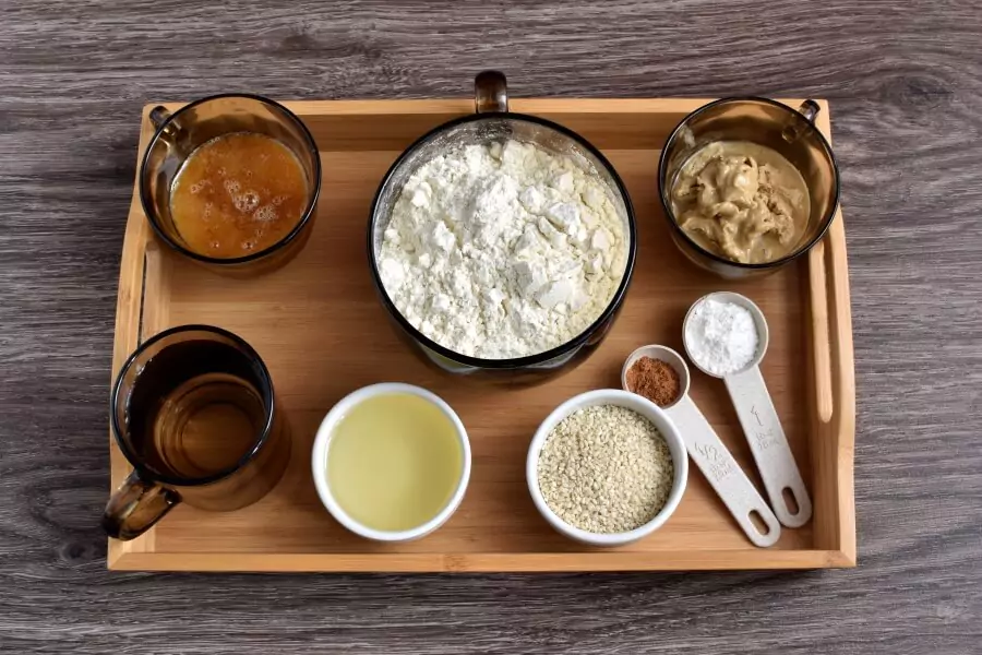 Ingredients for Easy Sesame Coffee Cake