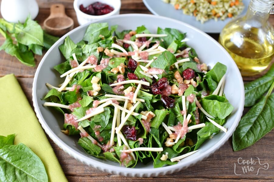 Simple Cranberry Spinach Salad