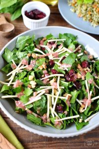 Simple Cranberry Spinach Salad