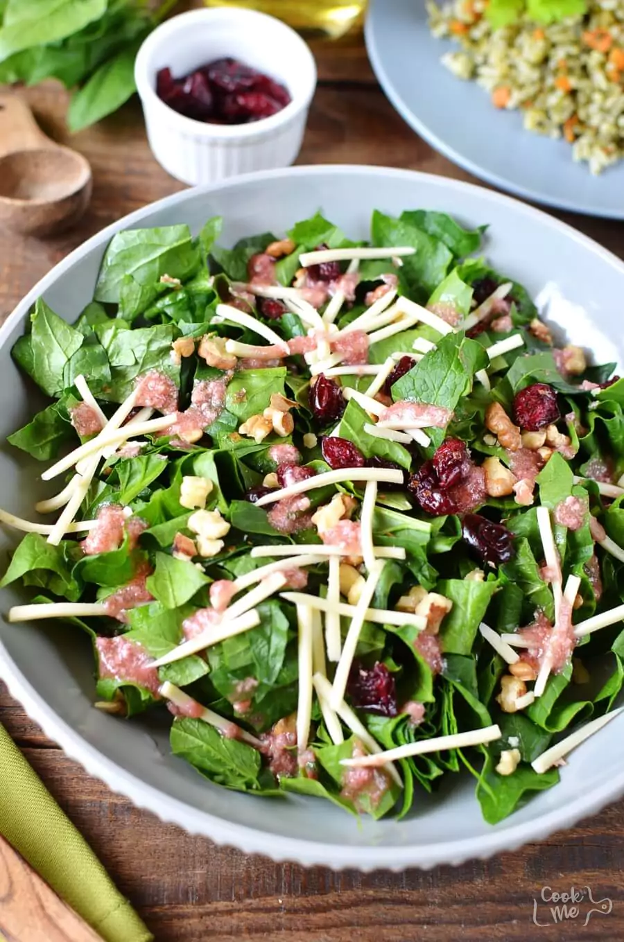 Simple Cranberry Spinach Salad