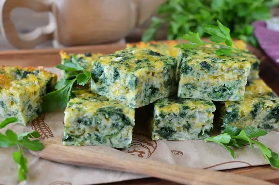 Spinach Cheese Squares