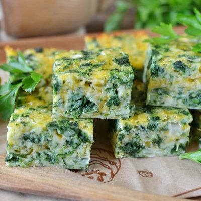 Spinach Cheese Squares-Mom's Spinach Cheese Squares Recipe-Cheesy Spinach Bites
