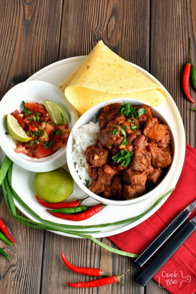 Flavorful chili made with tender steak
