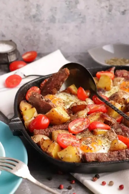 Easy Steak and Egg Hash