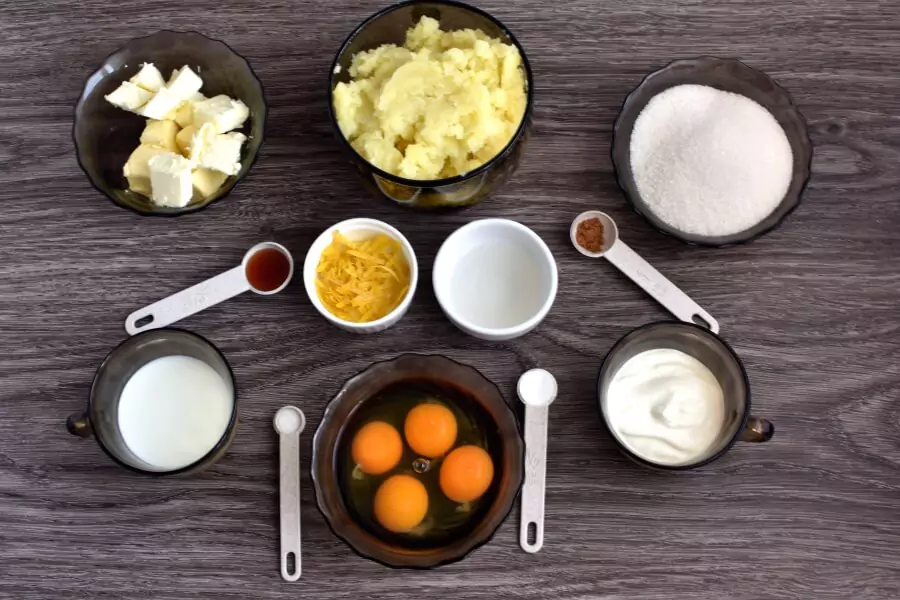 Ingredients for White Potato Pie