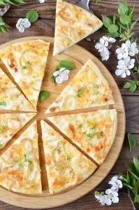 White and Gold Pizza