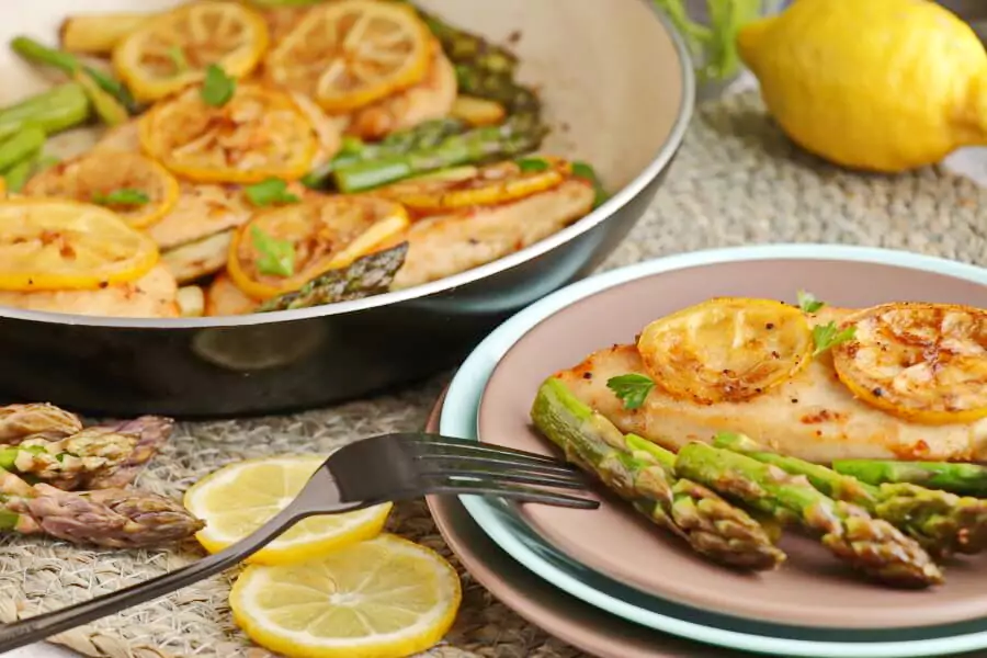 5 Ingredient Lemon Chicken with Asparagus