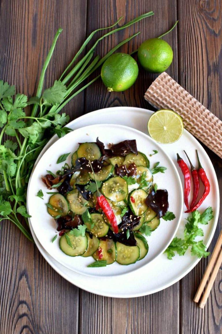 Vegan Chilled Cucumber and Wood Ear Mushroom Salad