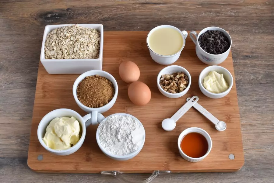 Ingredients for Chocolate Revel Bars